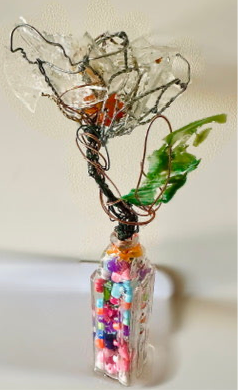 imposter syndrome |upcycled flower sculpture