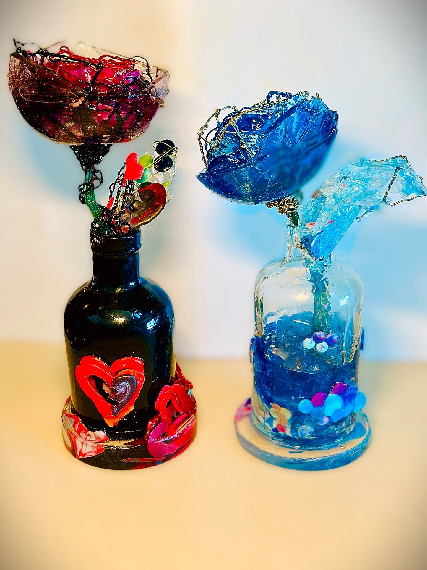 heartbreak 2 | upcycled flower sculpture