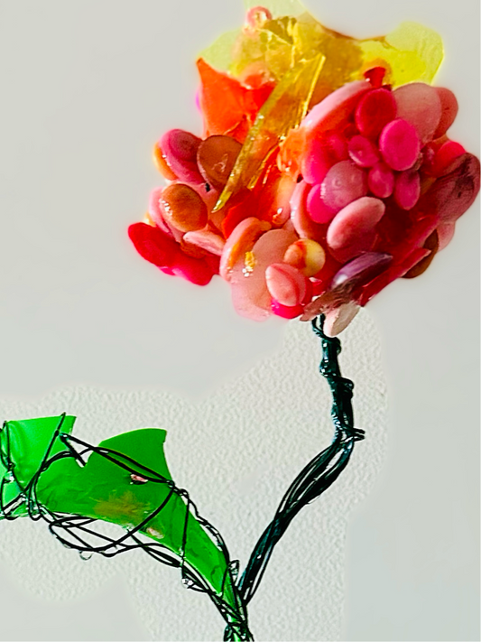 boundaries | upcycled flower sculpture